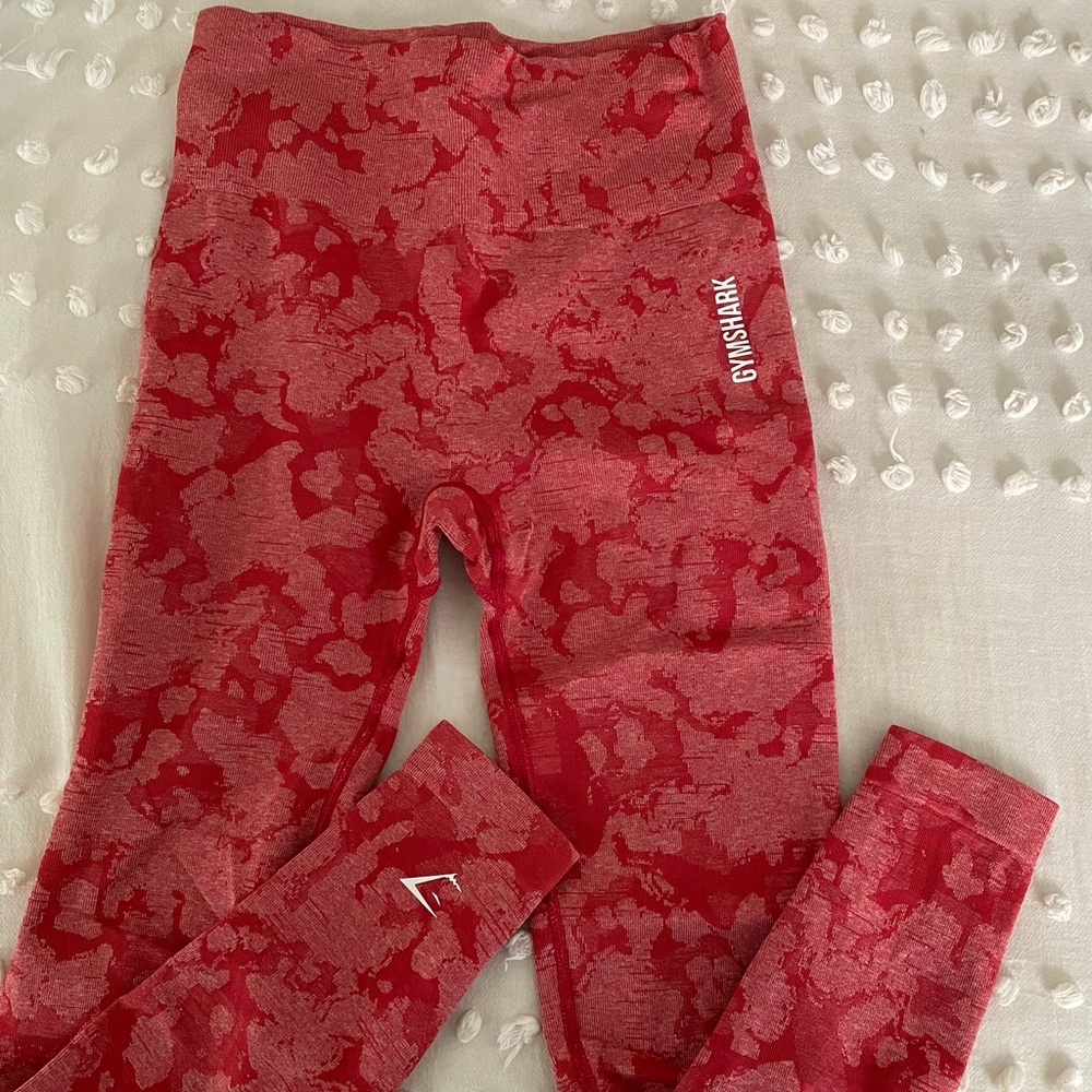 Gymshark red camo leggings